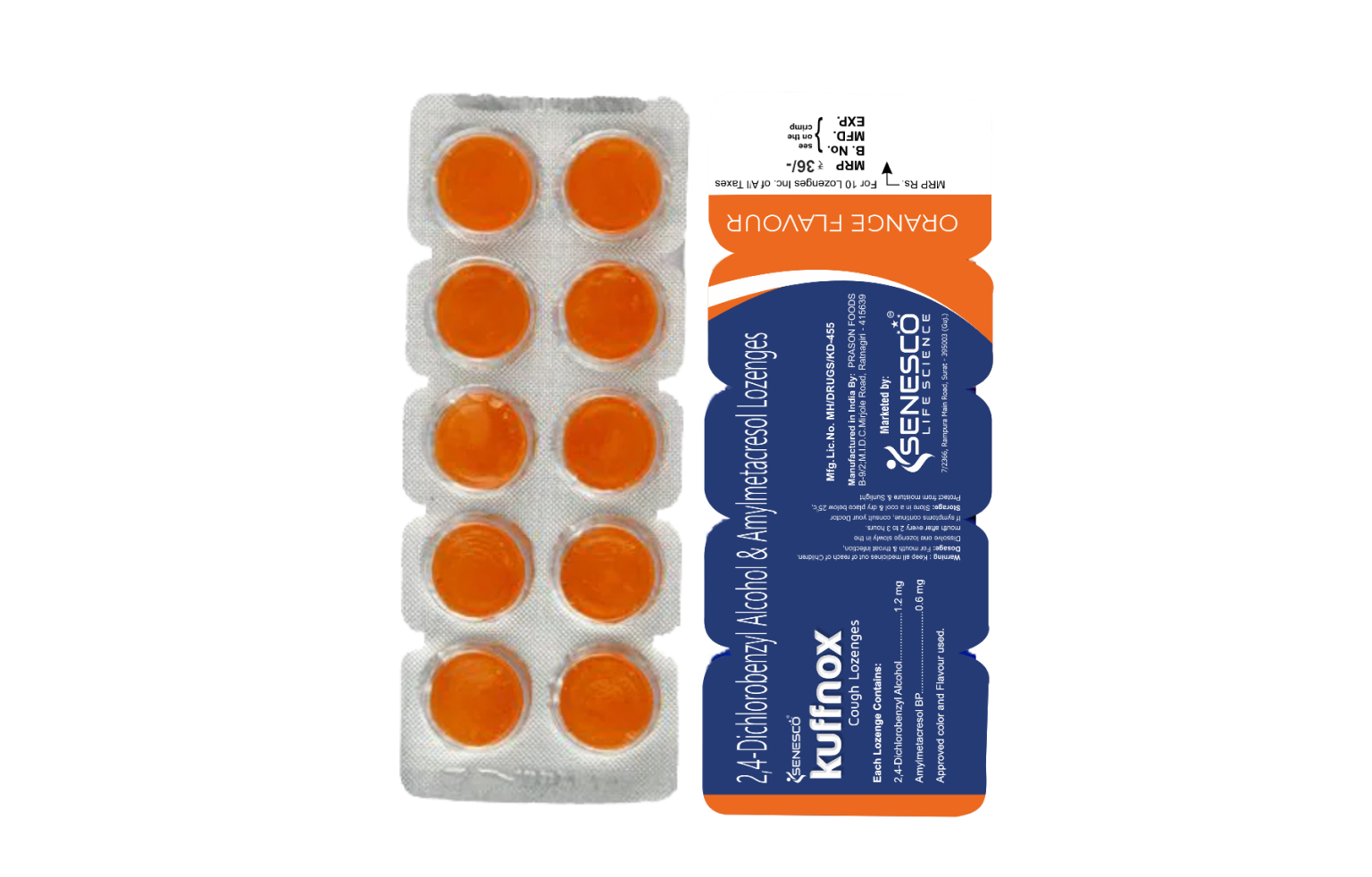 KUFFNOX ORANGE LOZENGES